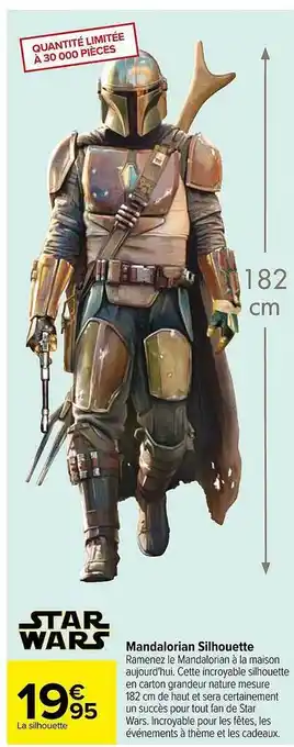 Carrefour Mandalorian silhouette star wars offre