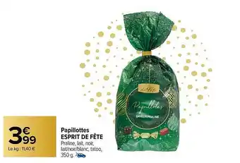 Carrefour Papillotes esprit de fête offre