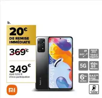 Carrefour Redmi note 11 pro 5g offre