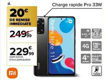 Carrefour Redmi note 11 offre