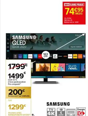 Tv led 163 cm samsung
