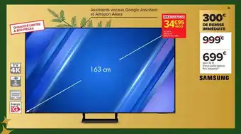 Carrefour Tv led 163 cm samsung offre