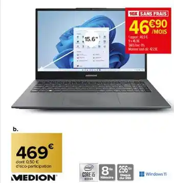 Carrefour Pc portable medion offre