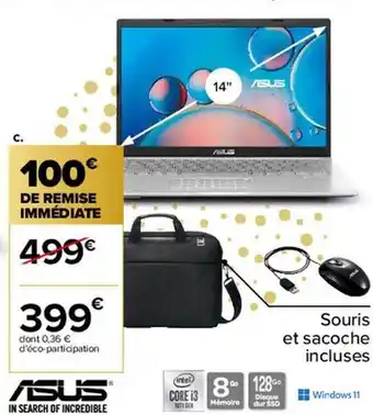 Carrefour Pc portable asus offre