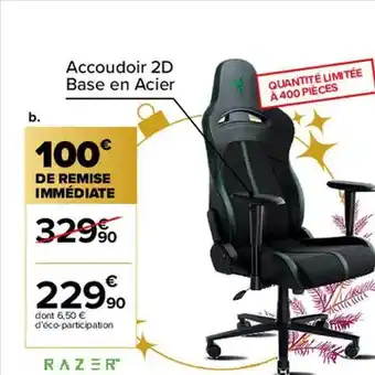Carrefour Siège gaming razer offre