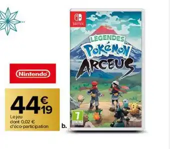 Carrefour Le jeu nintendo offre