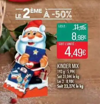 Match Kinder mix offre