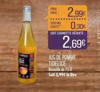 Match Jus de pomme tidelice offre