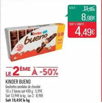 Match Kinder bueno offre