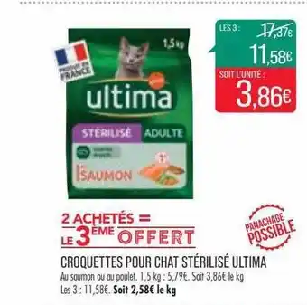 Match Croquettes pour chat stérilisé ultima offre