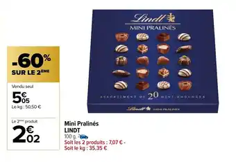 Carrefour Mini pralinés LINDT offre