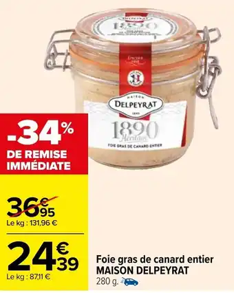 Foie gras de canard entier MAISON DELPEYRAT