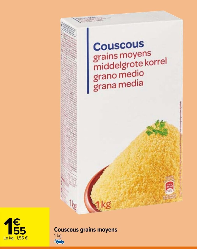 Promo Couscous grains moyens chez Carrefour