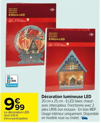 Carrefour Décoration lumineuse LED offre