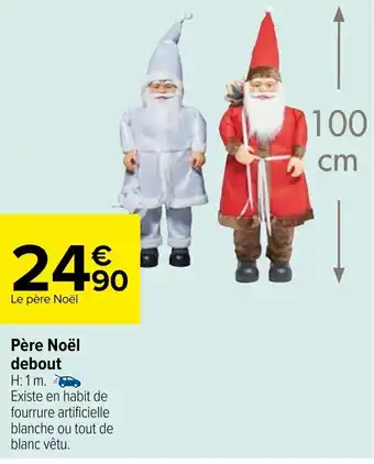 Carrefour Père noël debout offre