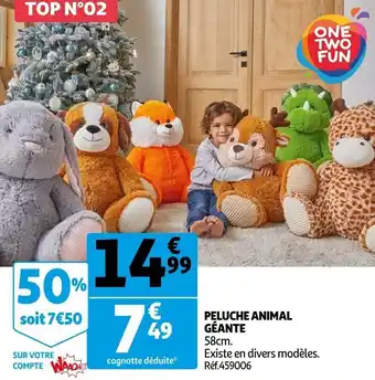 Auchan Peluche animal géante offre
