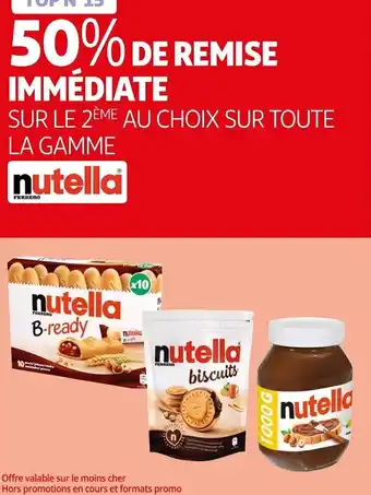 Auchan Nutella offre