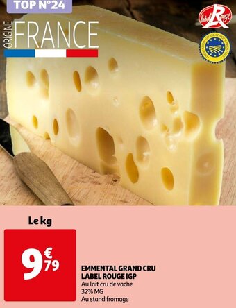 Auchan Emmental grand cru label rouge IGP offre