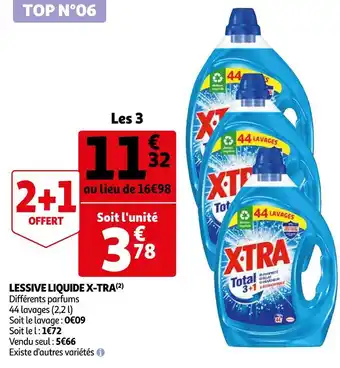 Auchan X-tra lessive liquide offre