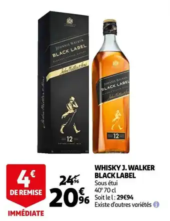 Auchan J. walker black label whisky offre