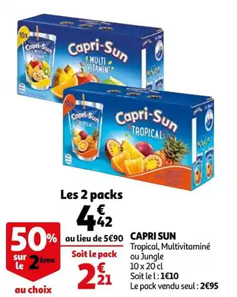 Auchan Capri sun capri sun offre