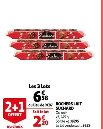 Auchan Suchard rochers lait suchard offre