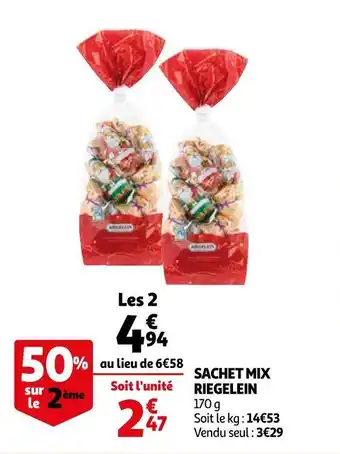 Auchan Riegelein sachet mix offre