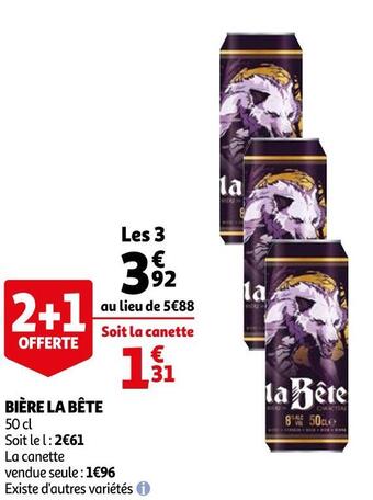 Auchan La bête bière offre
