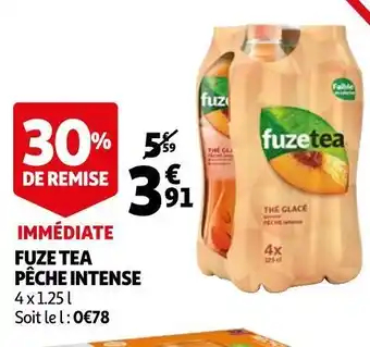 Auchan Fuze tea fuze tea pêche intense offre