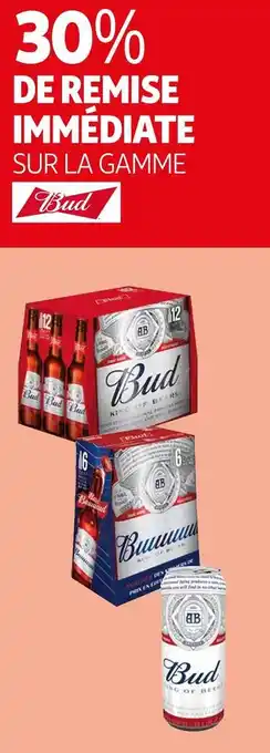 Auchan Bud 30% de remise immédiate sur la gamme bud offre