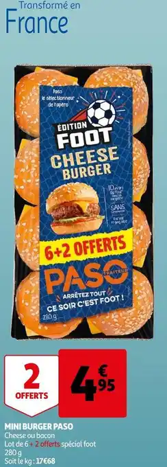 Auchan Paso mini burger offre