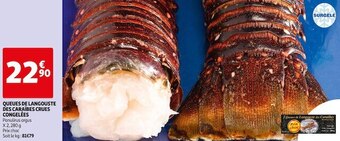Auchan Queues de langouste des caraïbes crues congelées offre