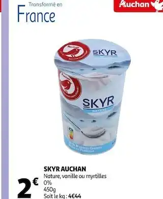 Auchan Auchan skyr offre