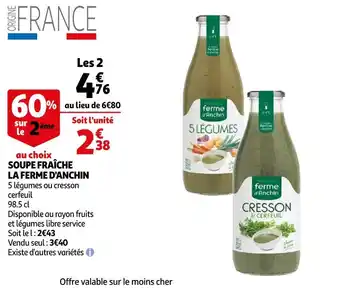 La ferme d'anchin soupe fraîche
