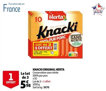 Auchan Herta knacki original offre
