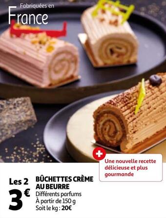 Auchan Bûchettes crème au beurre offre