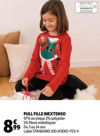 Auchan Inextenso pull fille offre