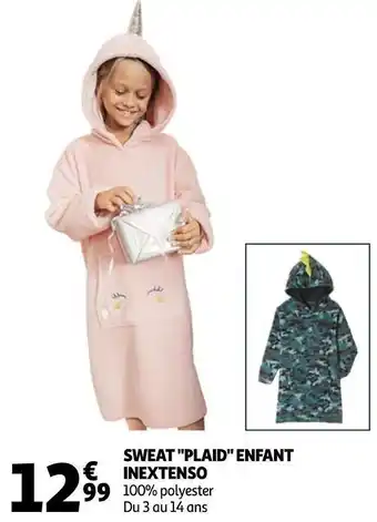 Auchan In extenso sweat plaid enfant offre