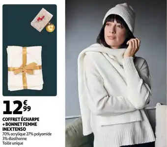 Auchan In extenso coffret écharpe + bonnet femme offre