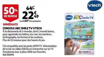 Auchan Vtech console abc smile tv offre