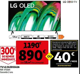 Auchan Lg tv oled55a26 offre