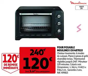 Auchan Moulinex four posable ox487810 offre