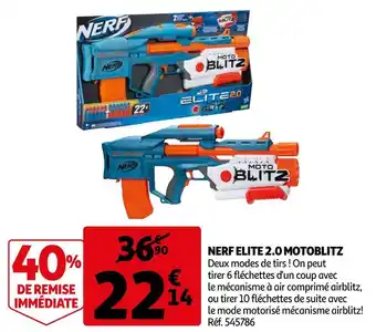 Auchan Nerf nerf elite 2.0 motoblitz offre