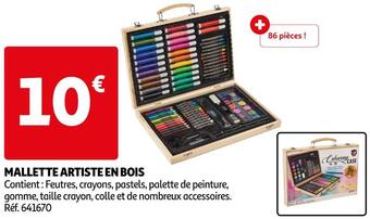 Auchan Mallette artiste en bois offre
