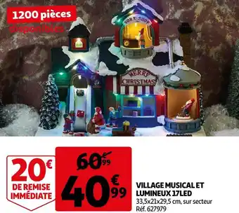 Auchan Village musical et lumineux 17led offre