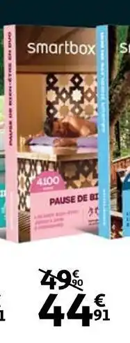 Auchan 10% de de remise sur une sélection de coffrets smartbox offre
