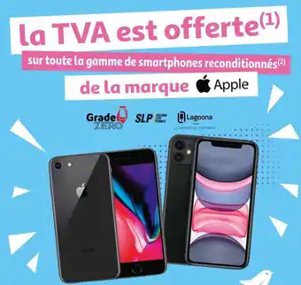 Auchan Apple la tva est offerte sur toute la gamme de smartphones reconditionnés de la marque apple offre