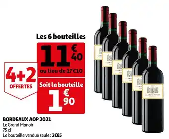 Auchan Le grand manoir bordeaux aop 2021 offre