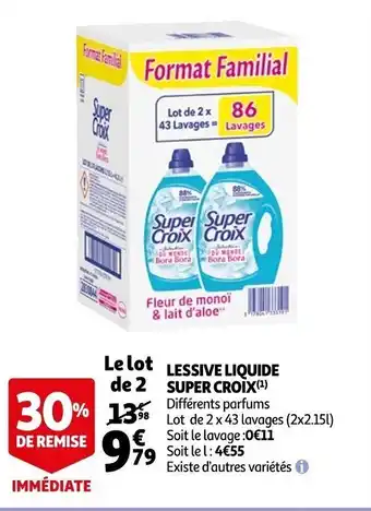 Auchan Lessive liquide SUPER CROIX offre
