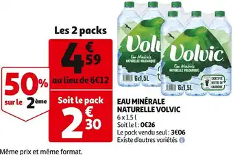 Auchan Supermarché Volvic eau minérale naturelle offre